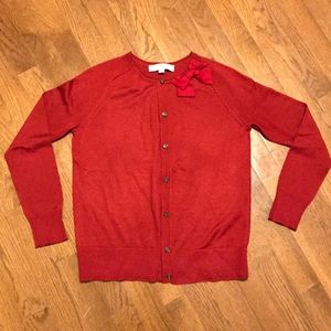 Loft red cardigan with bow detail XSP
